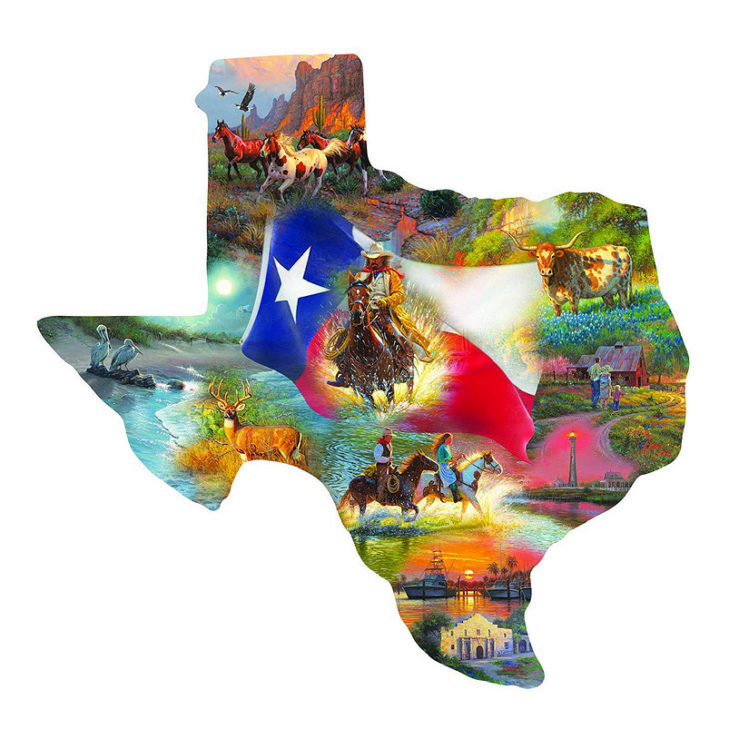 Sunsout Images of Texas 1000 pc Special Shape Jigsaw Puzzle Image