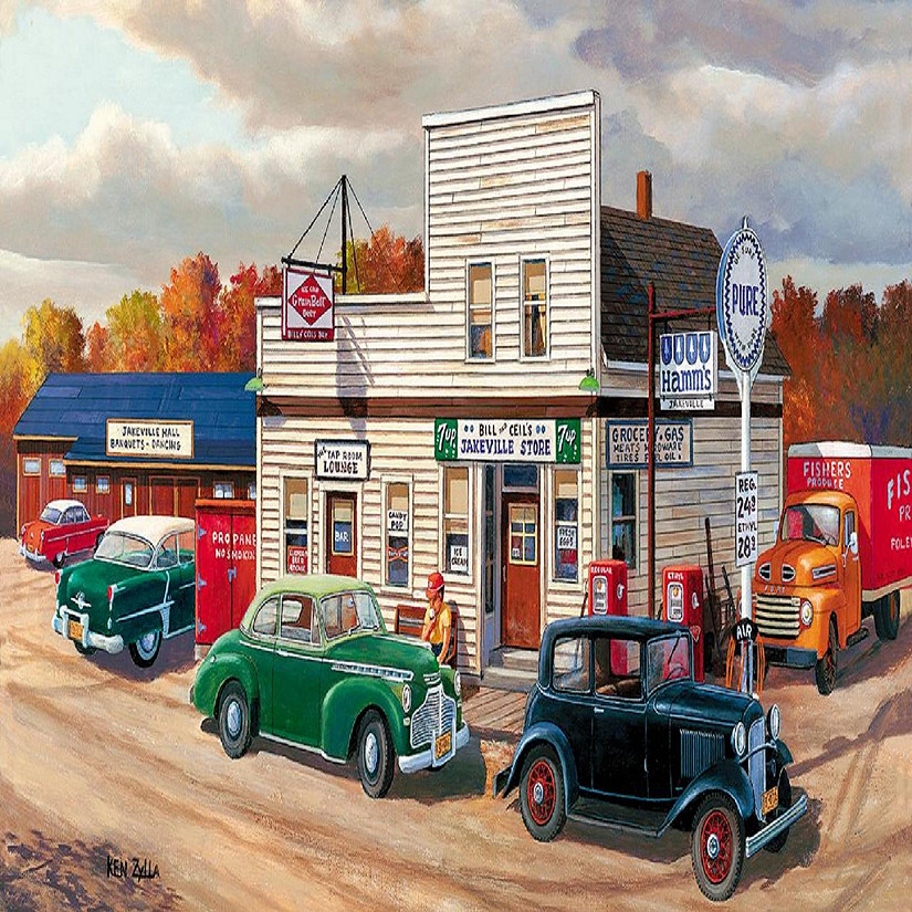 Vintage Gas Station Jigsaw Puzzle