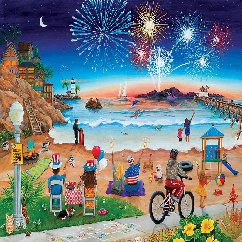 Sunsout July Beach 500 pc  Jigsaw Puzzle Image