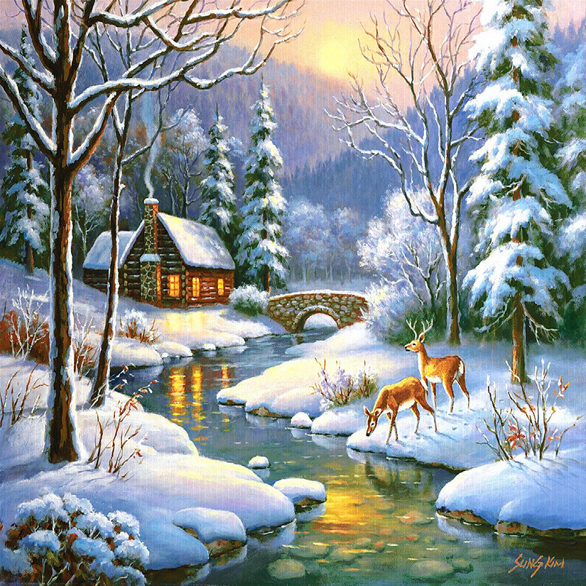 Sunsout Late Night Visitors 500 pc  Jigsaw Puzzle Image
