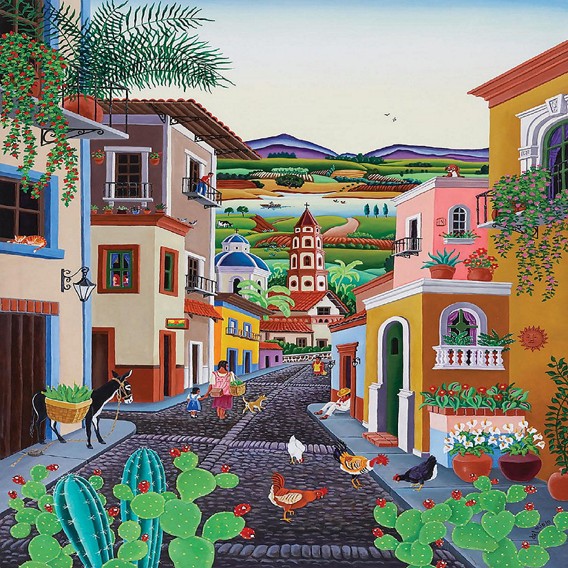 Sunsout Mi Pueblo 500 pc  Jigsaw Puzzle Image