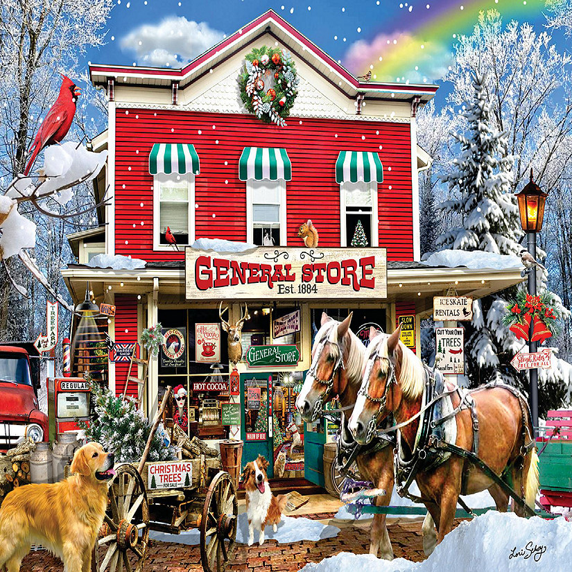Sunsout Old General Store Winter 1000 pc  Jigsaw Puzzle Image