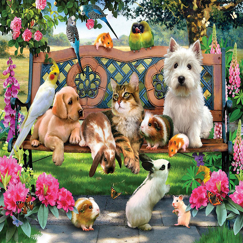 Sunsout Pets in the Park 300 pc  Jigsaw Puzzle Image