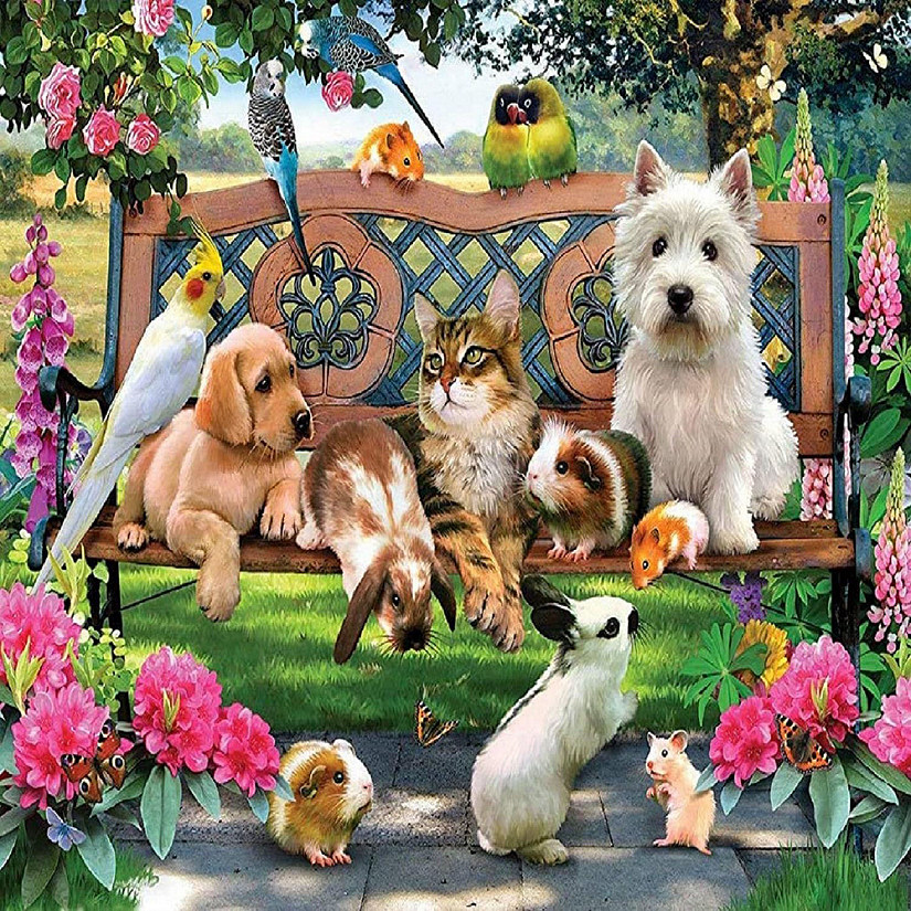 Sunsout Pets in the Park 500 pc  Jigsaw Puzzle Image