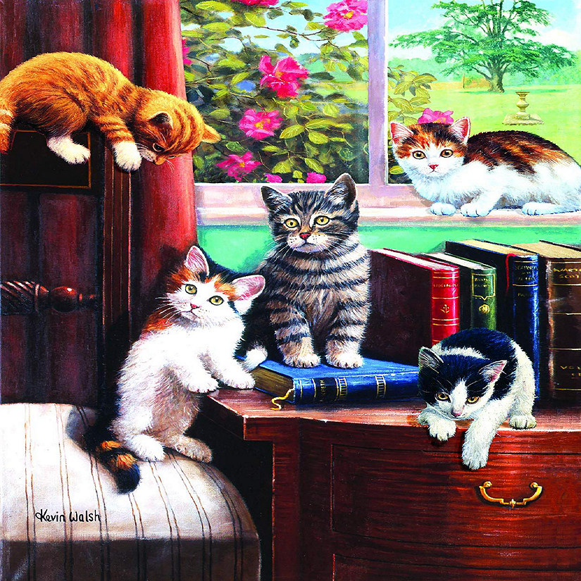 Sunsout Playtime in the Study 1000 pc  Jigsaw Puzzle Image