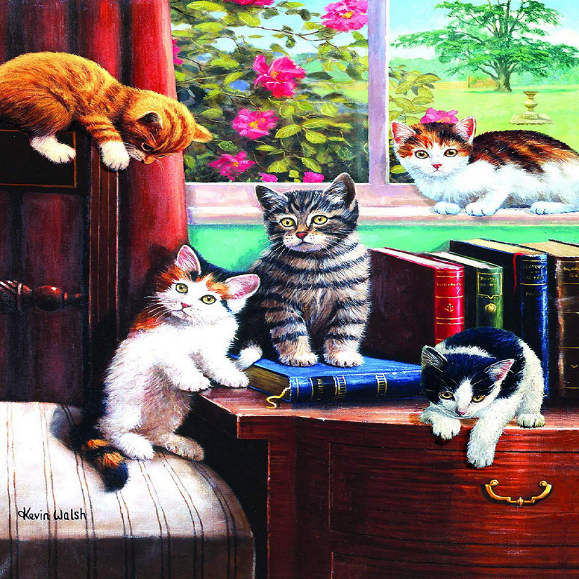 Sunsout Playtime in the Study 500 pc  Jigsaw Puzzle Image