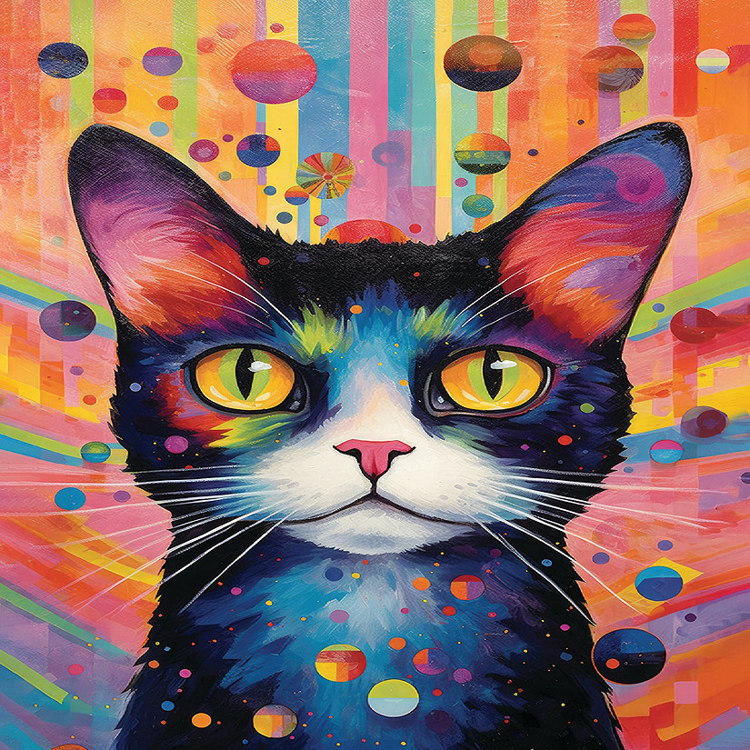 Sunsout Pop Art Cat 500 pc  Jigsaw Puzzle Image