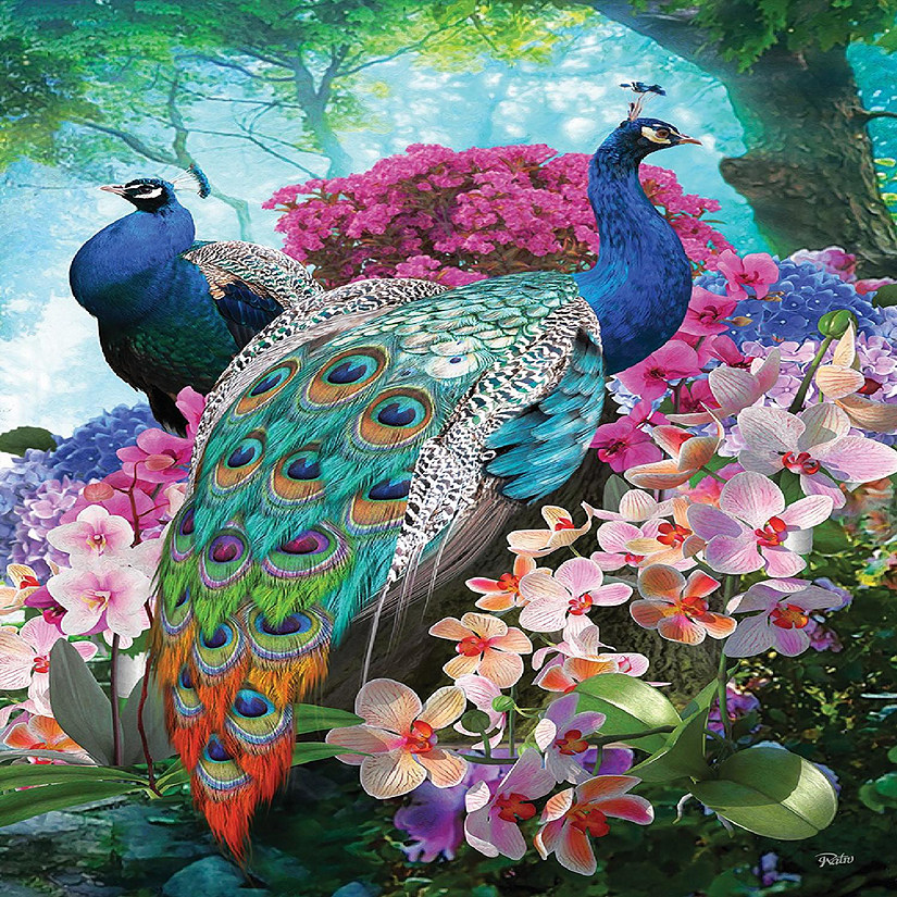 Sunsout Pretty Peacock 300 pc  Jigsaw Puzzle Image
