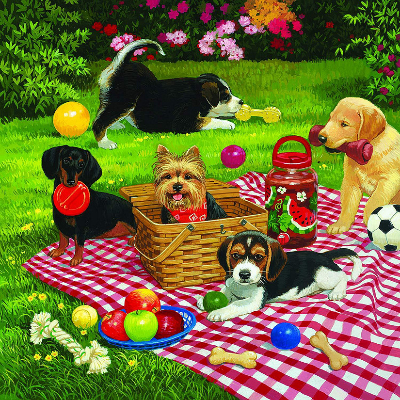 Sunsout Puppies take over 500 pc  Jigsaw Puzzle Image