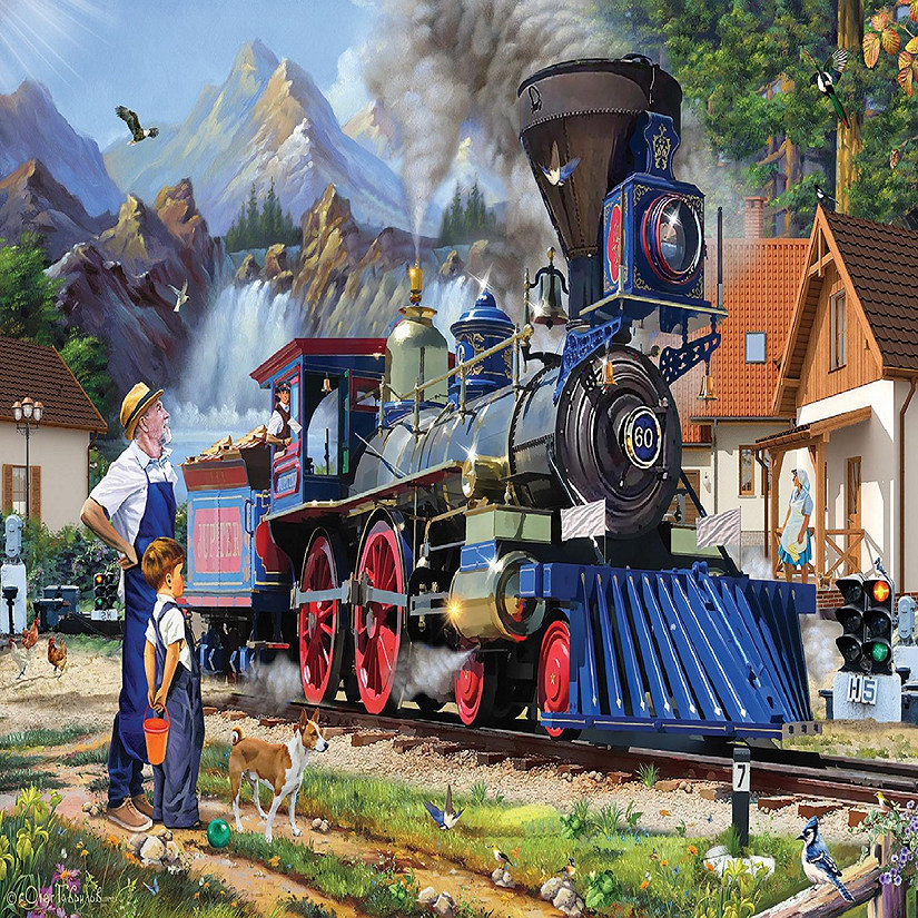 Sunsout Retro Train 500 pc  Jigsaw Puzzle Image