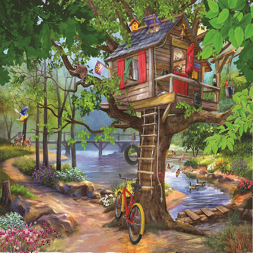 Sunsout River Tree House 300 pc  Jigsaw Puzzle Image