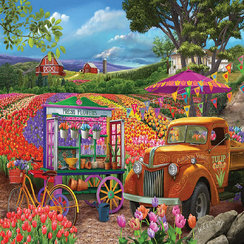 Sunsout Roadside Tulips 1000 pc  Jigsaw Puzzle Image