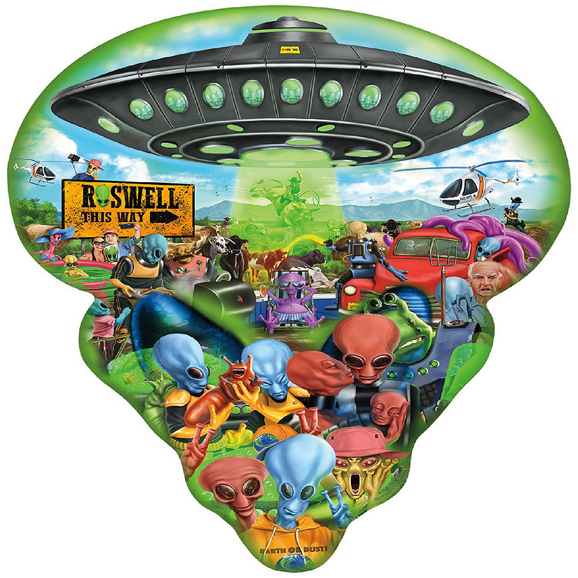 Sunsout Roswell This Way 750 pc Special Shape Jigsaw Puzzle Image