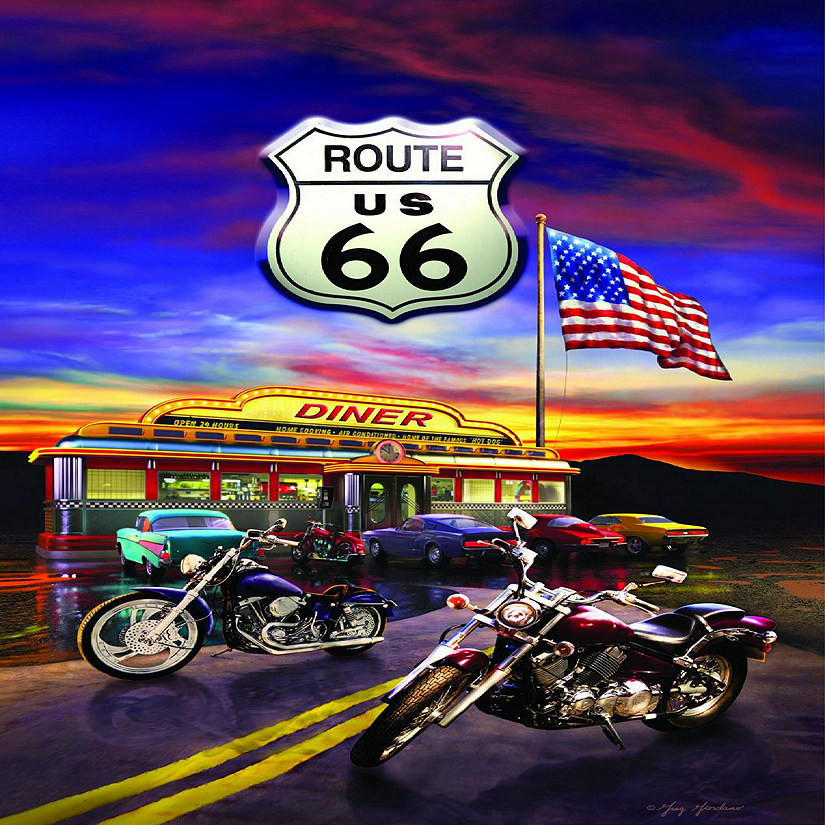 Sunsout Route 66 Diner 1000 pc  Jigsaw Puzzle Image