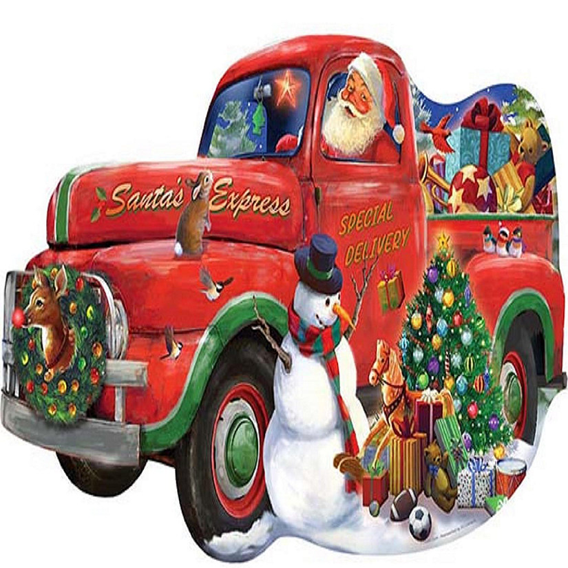 Sunsout Santa Express Special Delivery 1000 pc Special Shape Jigsaw Puzzle Image