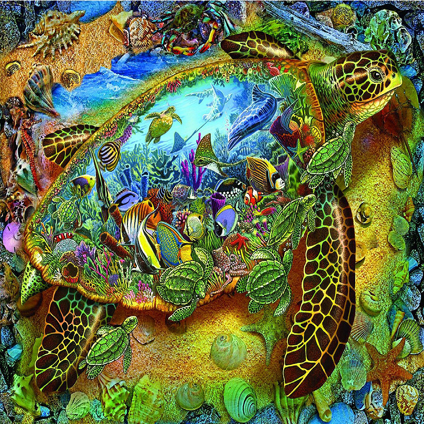 Sunsout Sea Turtle World 1000 pc  Jigsaw Puzzle Image