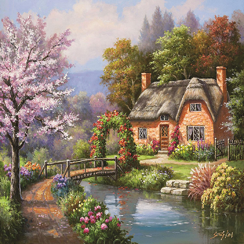 Cottage Garden Rainbow 1000 or 500 Pieces Jigsaw Puzzles