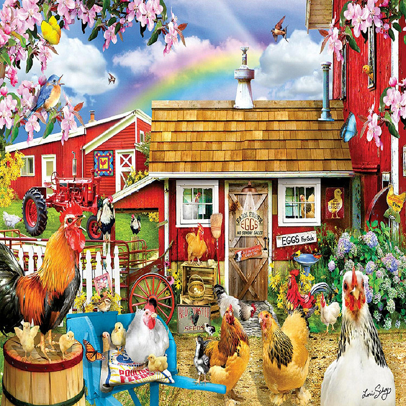 Sunsout Springtime Chickens 1000 pc  Jigsaw Puzzle Image