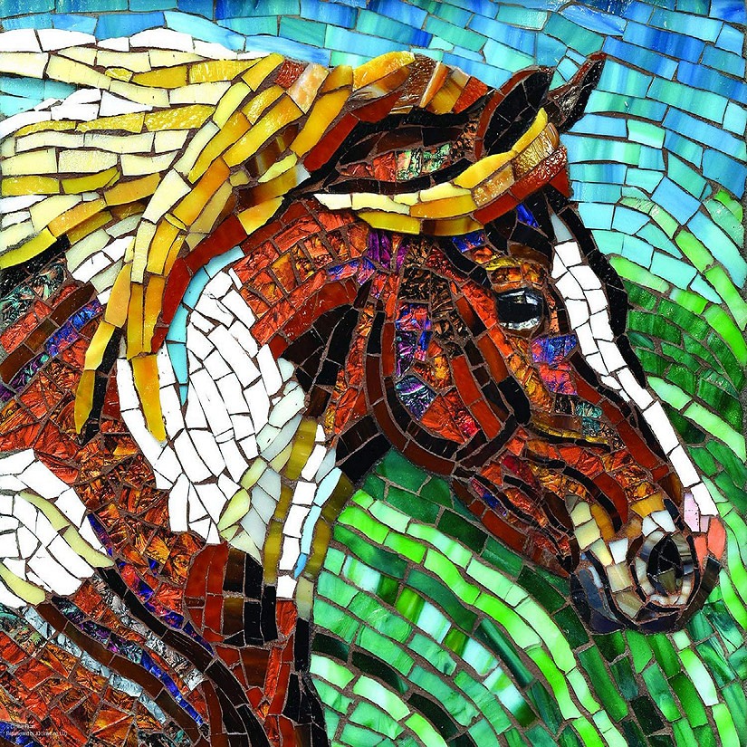 Sunsout Stained Glass Horse 1000 pc  Jigsaw Puzzle Image