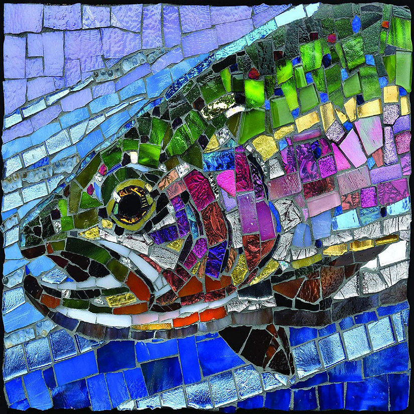 Sunsout Stained Glass Rainbow Trout 1000 pc  Jigsaw Puzzle Image
