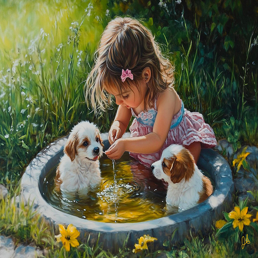 Sunsout Summer Swim 500 pc  Jigsaw Puzzle Image