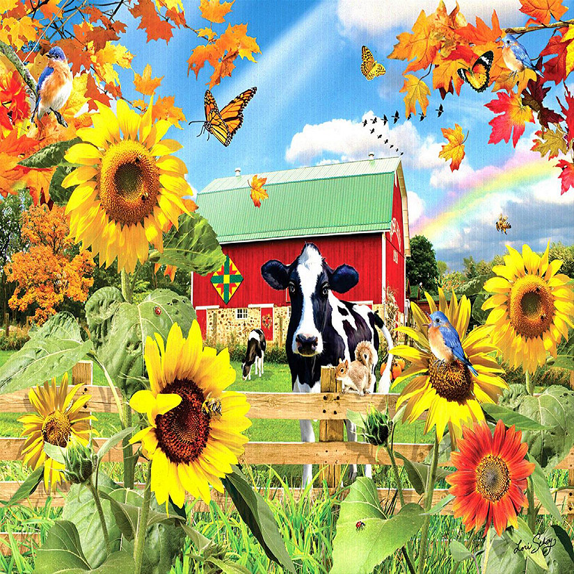 Sunsout Sunflower Barn 300 pc  Jigsaw Puzzle Image
