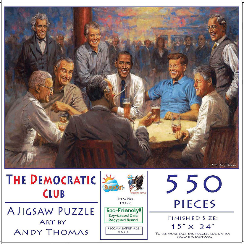 Sunsout The Democratic Club 550 pc  Jigsaw Puzzle Image