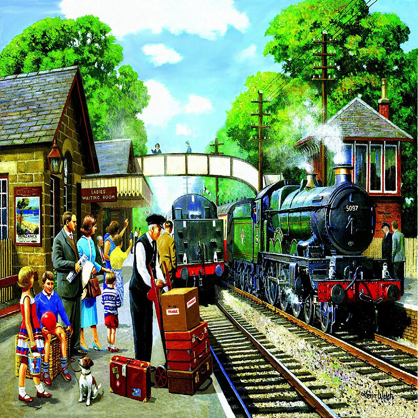 Sunsout The Train to the Coast 1000 pc  Jigsaw Puzzle Image
