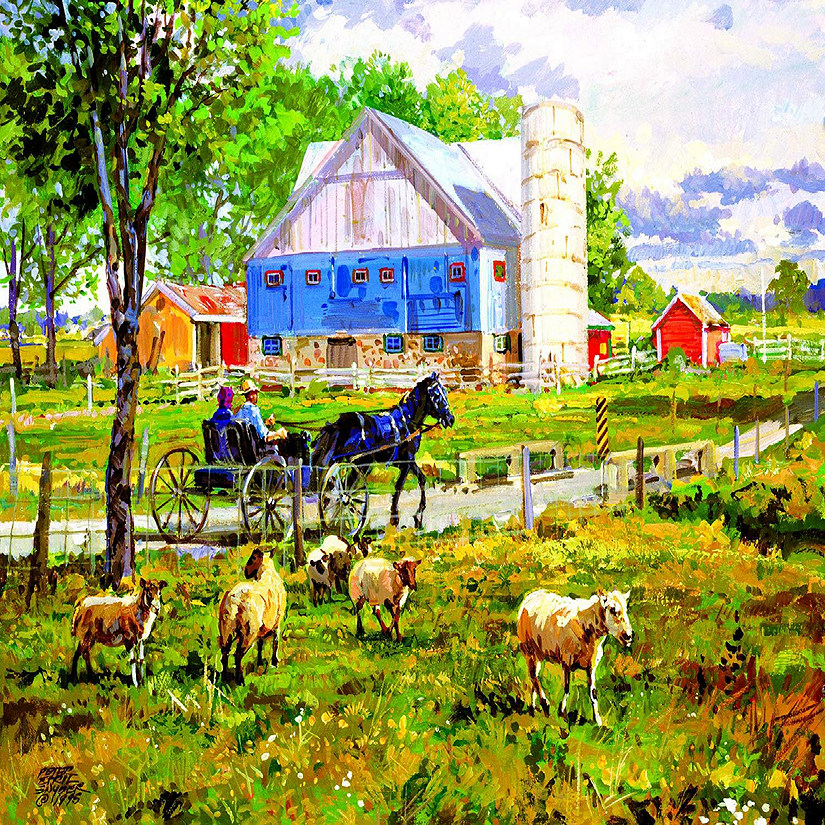 Sunsout Through the Fields 300 pc  Jigsaw Puzzle Image
