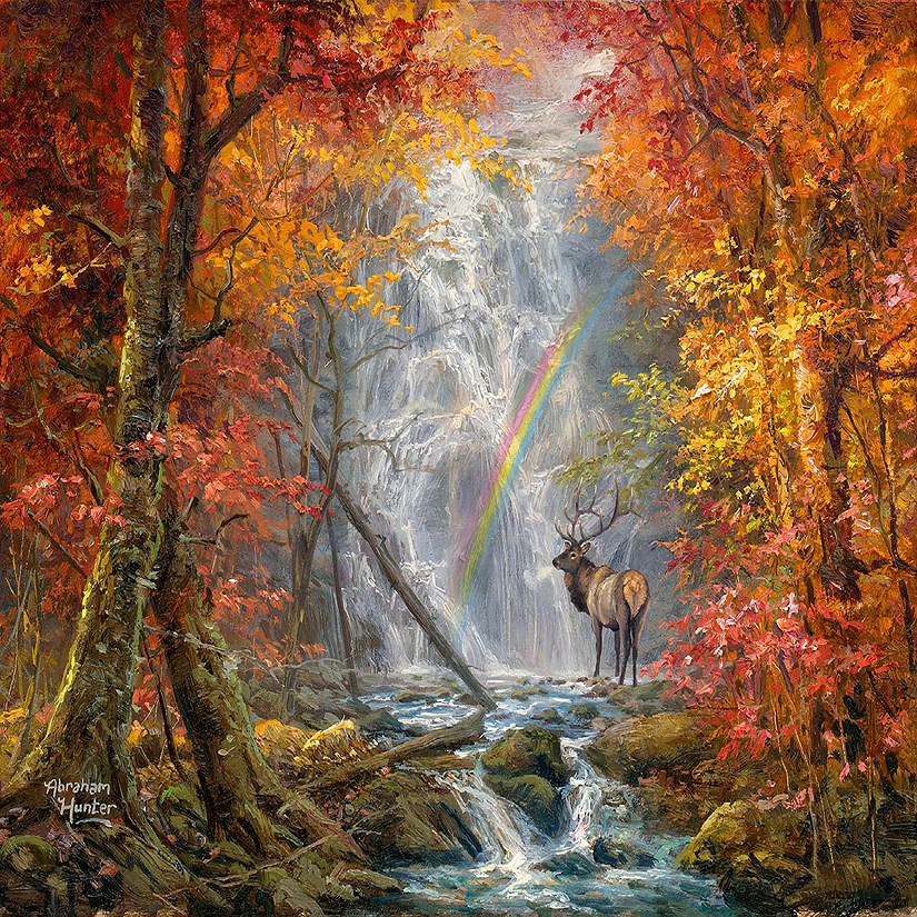 Sunsout Wapiti Falls 500 pc  Jigsaw Puzzle Image
