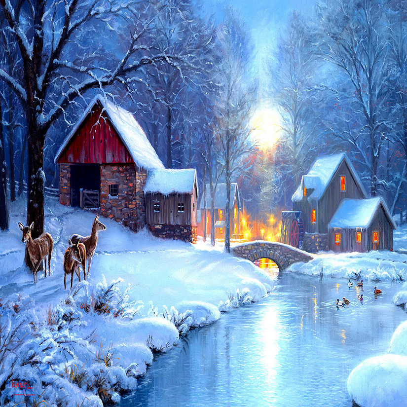 Sunsout Winters Eve 500 pc  Jigsaw Puzzle Image