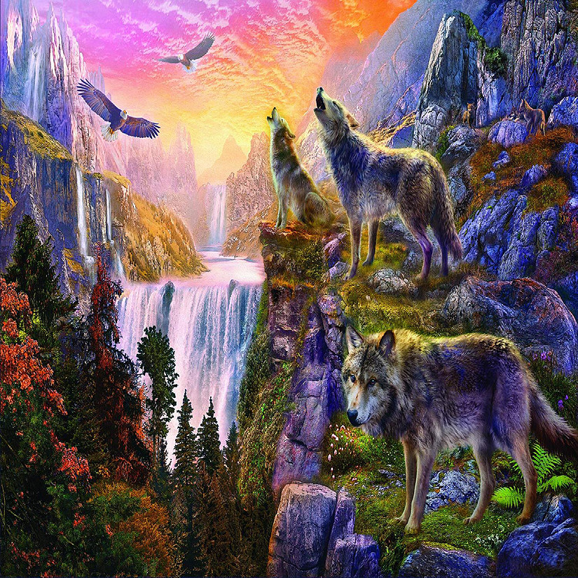 Sunsout Wolf Sun/Wolf Moon 1000 pc  Jigsaw Puzzle Image