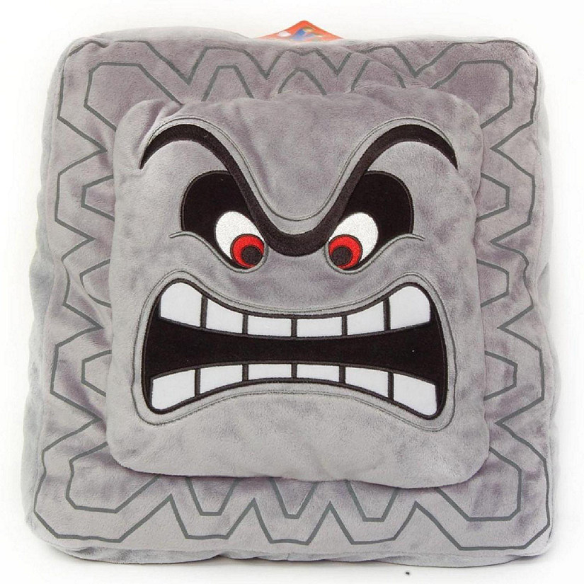 Super Mario 12" Plush Pillow Thwomp Image