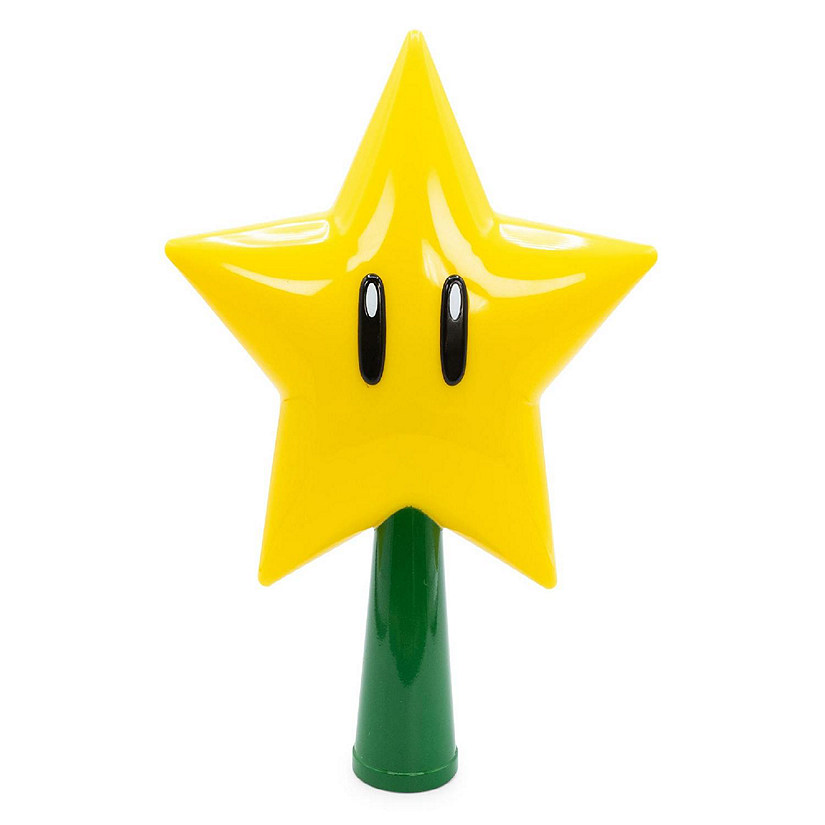 Super Mario Bros. 7-Inch Super Star Light-Up Holiday Tree Topper Decoration Image