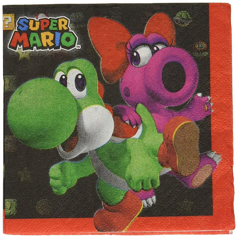 Super Mario Bros. Beverage Napkins, 16 Count Image