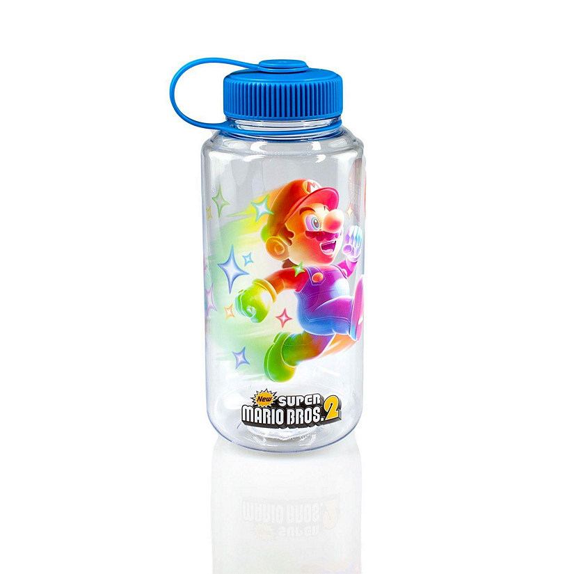 Super Mario Bros 6-Inch Plastic Water Bottle  Super Star Ice Cubes Image