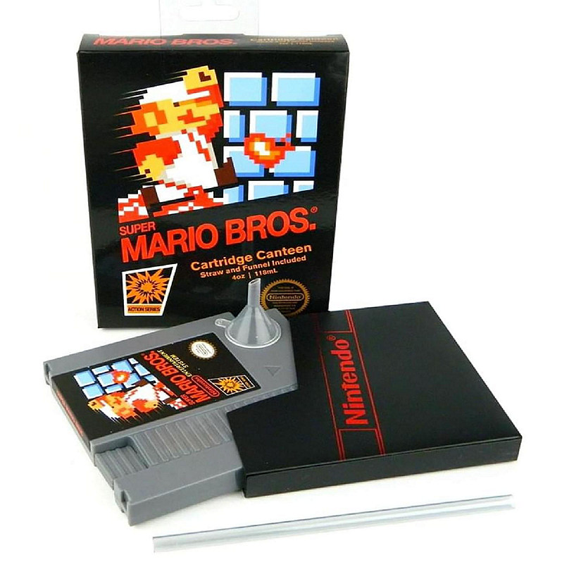 Super Mario Bros NES Cartridge Flask  Licensed Nintendo Merchandise 5oz Image