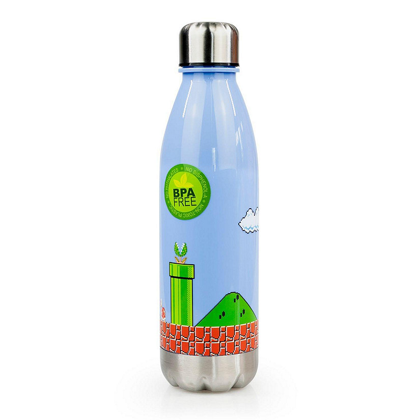 Super Mario Bros Water Bottle   17 oz  Mario Collectibles Image
