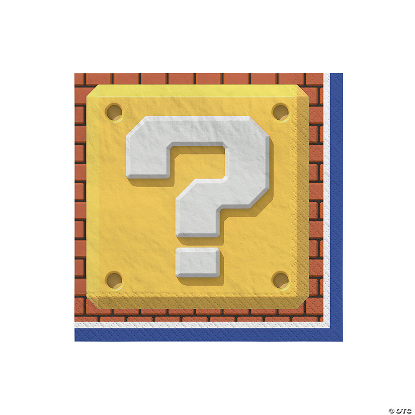 Super Mario&#8482; Question Block Beverage Napkins - 16 Ct. Image