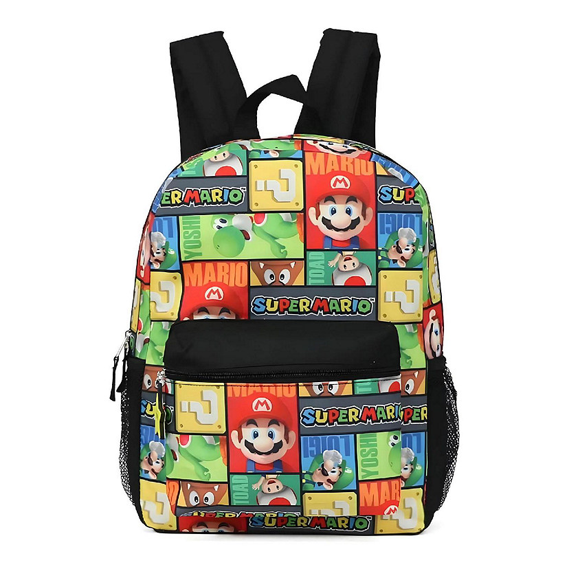 Super Mario Square Block Print 16 Inch Backpack Image