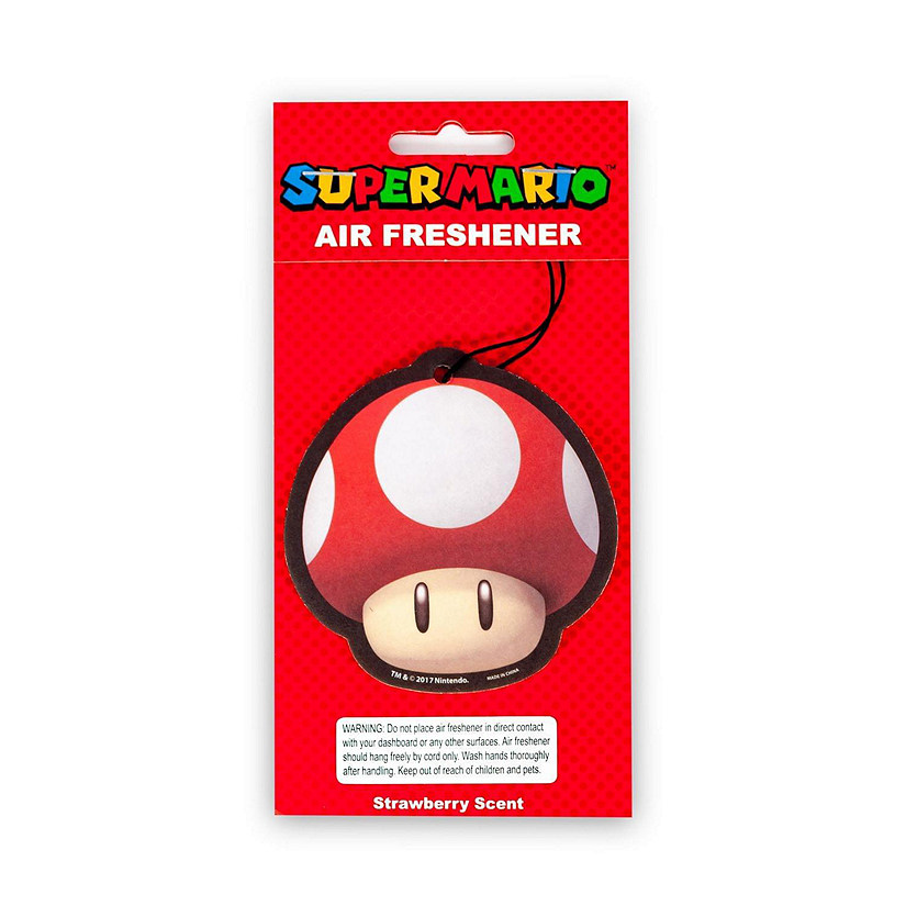 Super Mario Toad Air Freshener Licensed Nintendo Accessories Strawberry Image