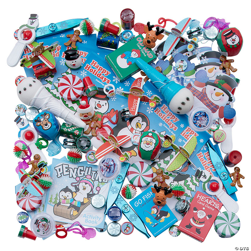 Super Mega Bulk 250 Pc. Happy Holiday Toy & Novelty Handout Assortment Image