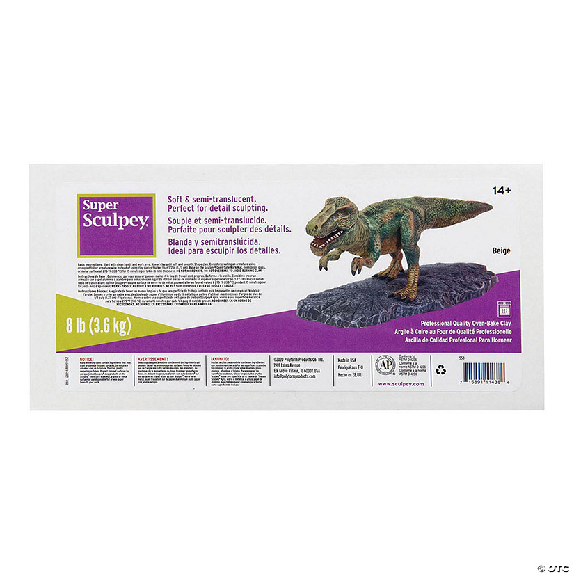 Super Sculpey Polymer Clay 8lb-Beige Image
