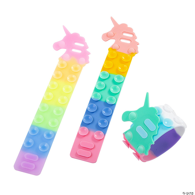 Super Sensory Slap Pop! Unicorn Bracelets - 12 Pc. Image