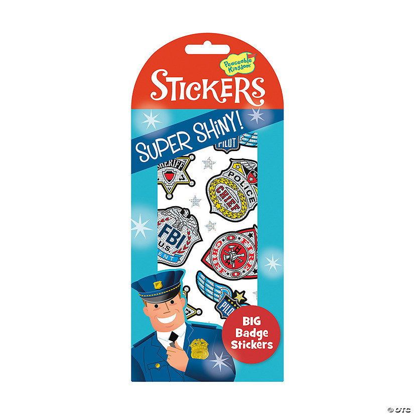 Super Shiny Big Badge Stickers: Pack of 12 Image