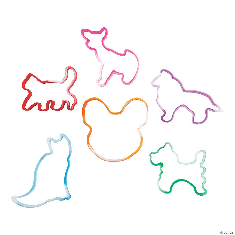 Super-Sized Cats & Dogs Fun Bands - 6 Pc. Image