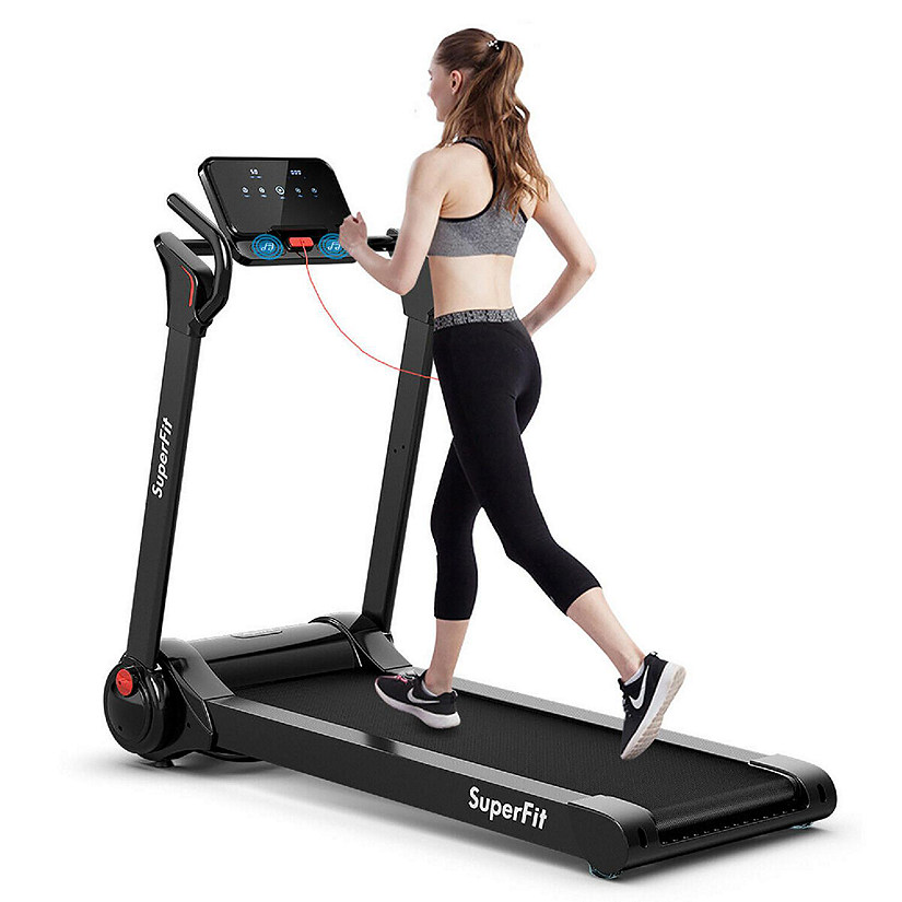 SuperFit 2.25HP Folding Electric Motorized Treadmill With Speaker Image