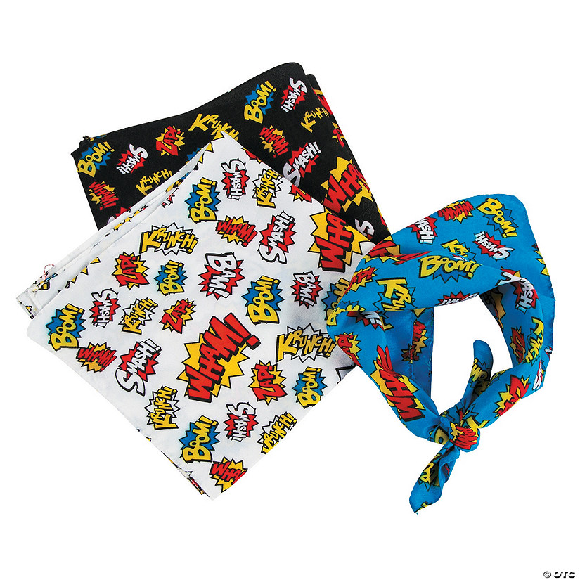 Superhero Bandanas - 12 Pc. Image