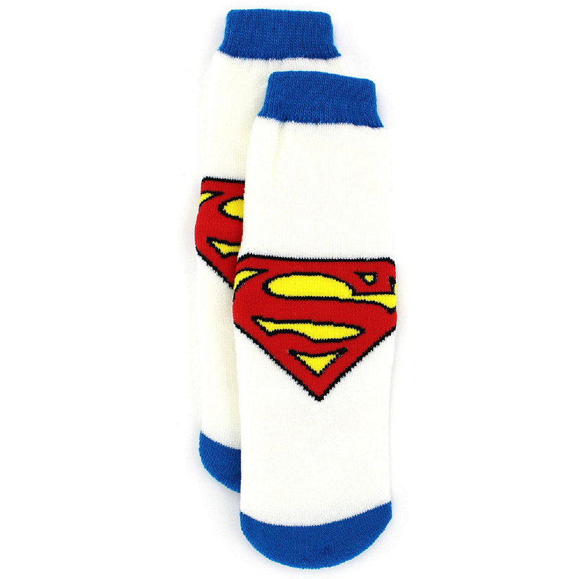 Superman Boys Slipper Socks (Shoe: 7-10 (Sock: 4-6), Super White) Image