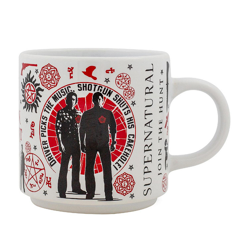 Supernatural "Join The Hunt" Single Stackable Ceramic Mug  Holds 13 Ounces Image